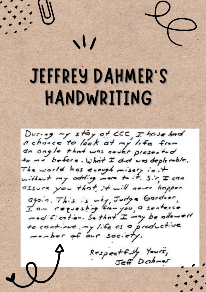Dahmer Handwriting